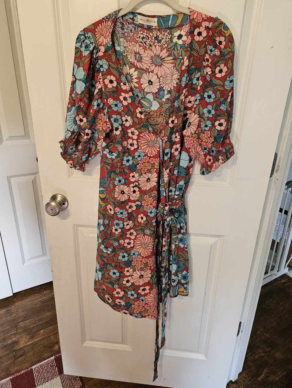 Natural Life Floral Wrap Dress - Multi Floral Print